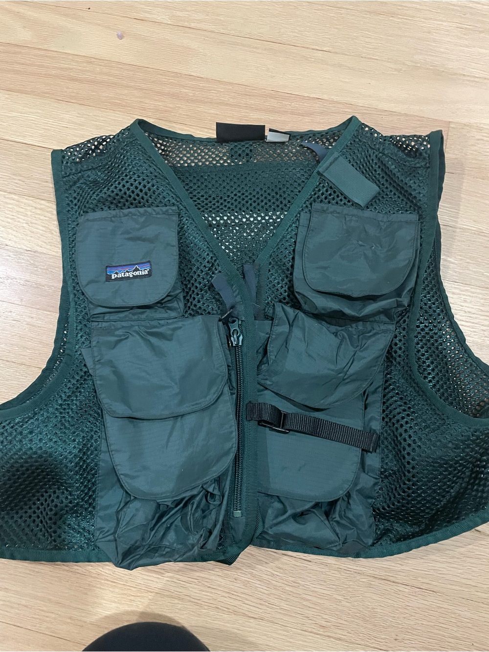 Vintage Patagonia green mesh fly fishing vest